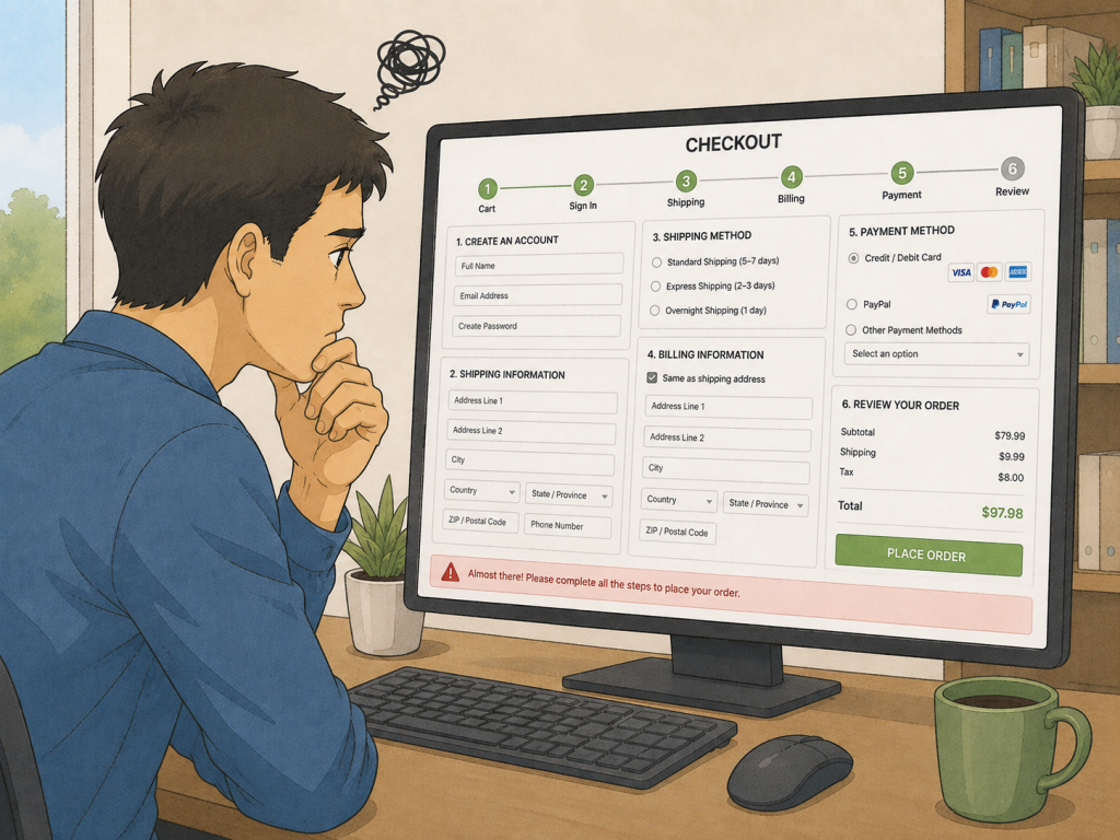 Why Your Shopify Store Gets Traffic But No Sales (15 Proven Fixes) 12 Complicated Checkout Process