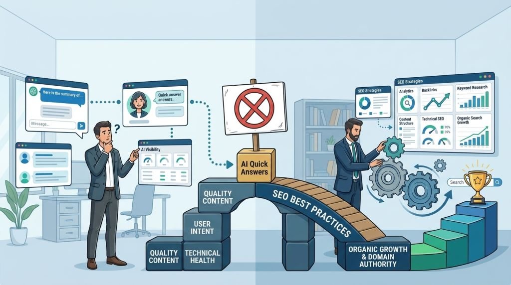 How to Increase AI Visibility of Your Website: A Step-by-Step Guide 2 Do Not Treat AI Visibility as a Replacement for SEO