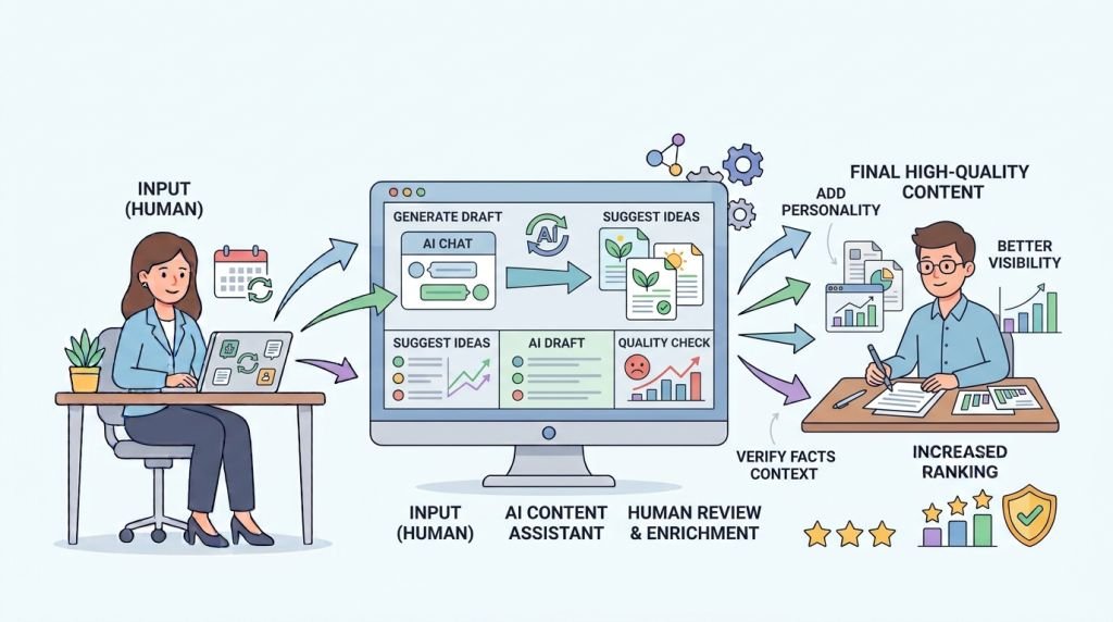 How to Increase AI Visibility of Your Website: A Step-by-Step Guide 19 Use AI to Help Create Content — But Add Human Expertise