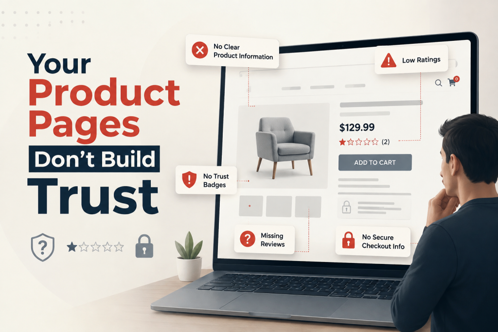 Why Your Shopify Store Gets Traffic But No Sales (15 Proven Fixes) 1 Your Product Pages Don’t Build Trust